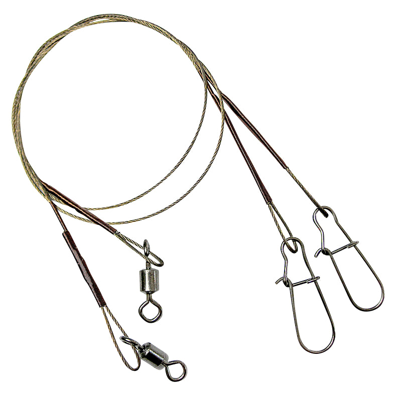 Stahlvorfach NLC 1x19 mit Wirbel (2 Stück)